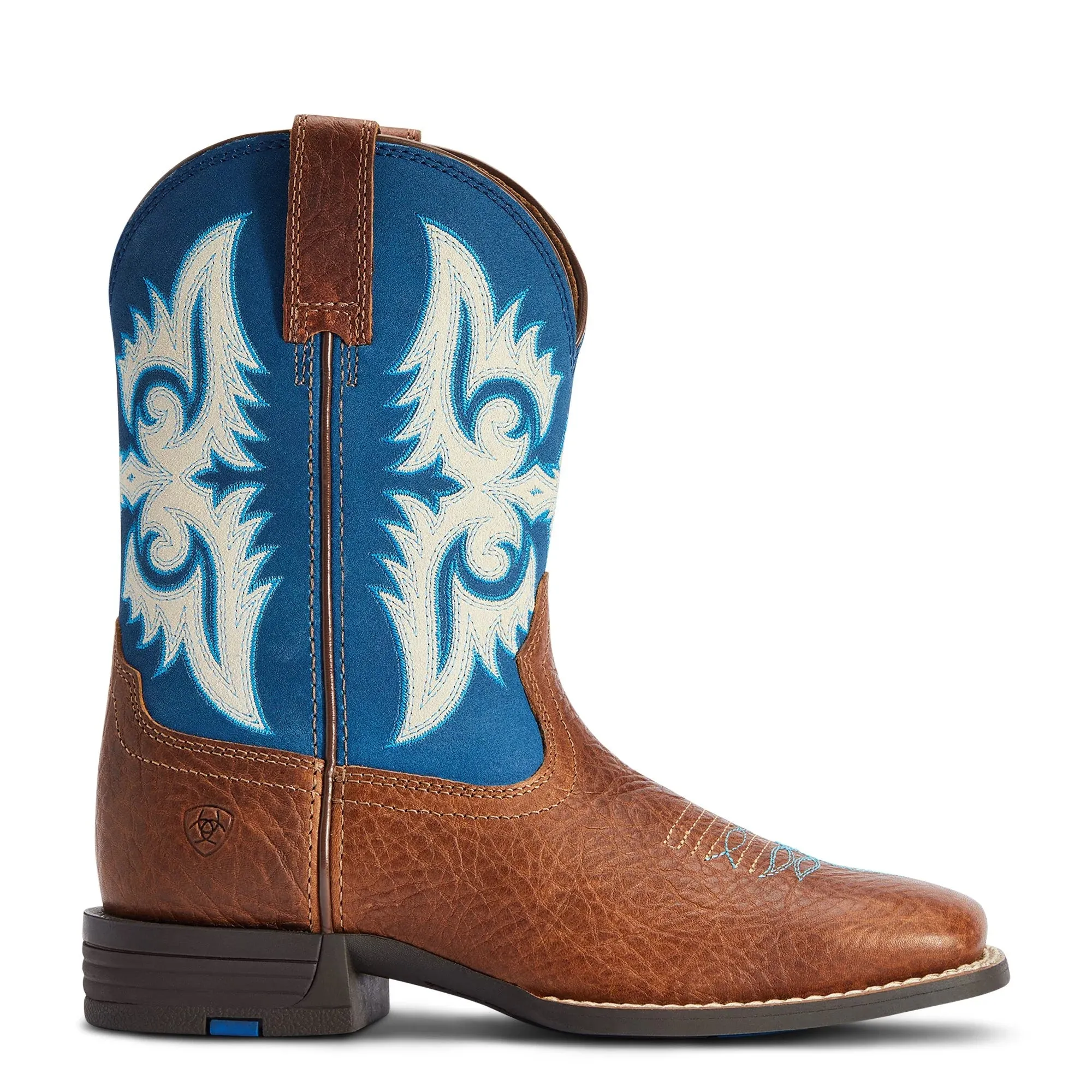 10042597 Ariat Kids Lonestar Western Cowboy Boots - Red Dirt Road/ Blue Waves