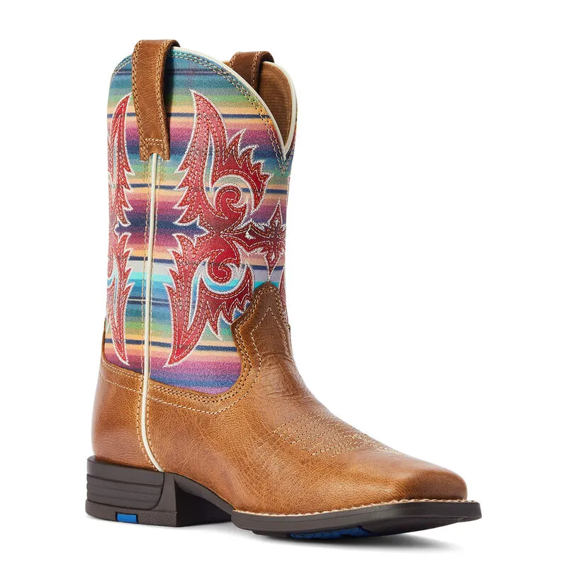 Ariat Kid's 8" Lonestar Square Toe Western Boot - Tan/Serape 10042595