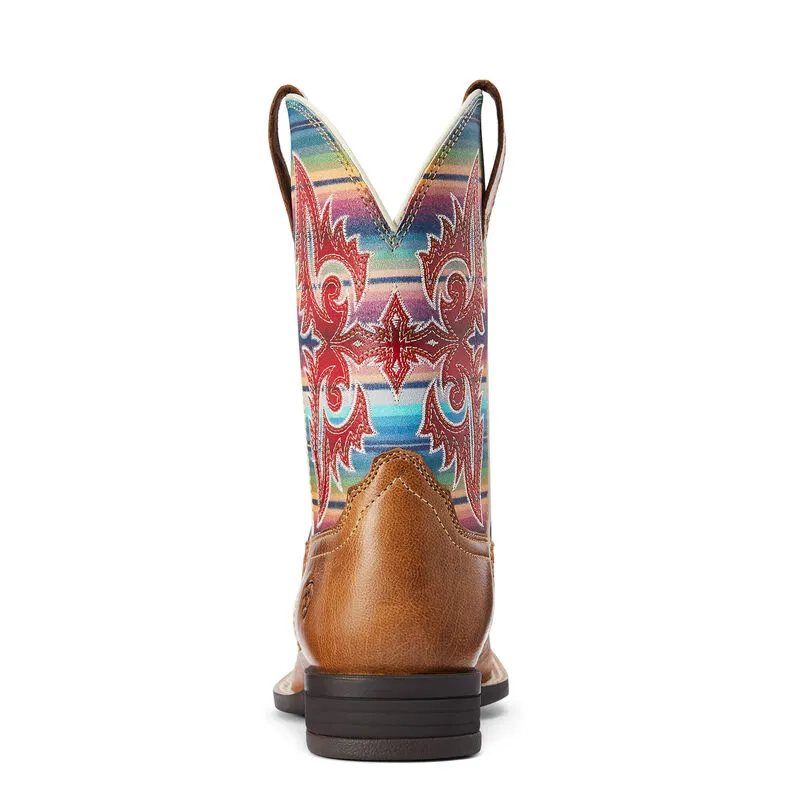 Ariat Kid's 8" Lonestar Square Toe Western Boot - Tan/Serape 10042595