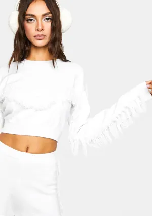 Avalanche Fringe Crop Sweater