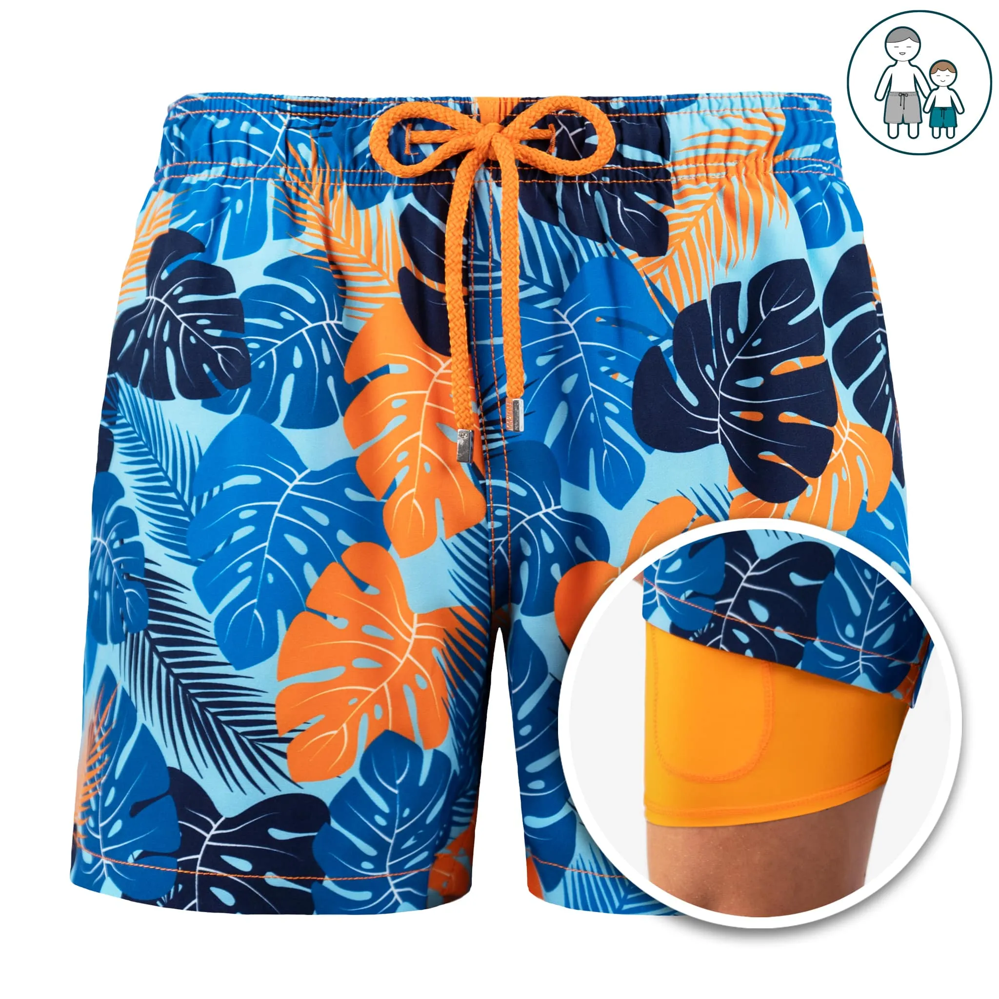 Blue Jungle - Mid-Length Hybrid Short