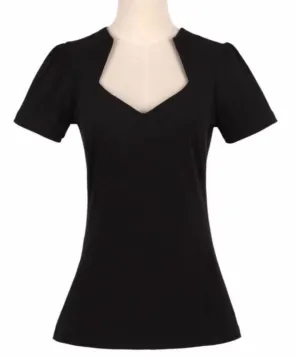 Bridget retro top black