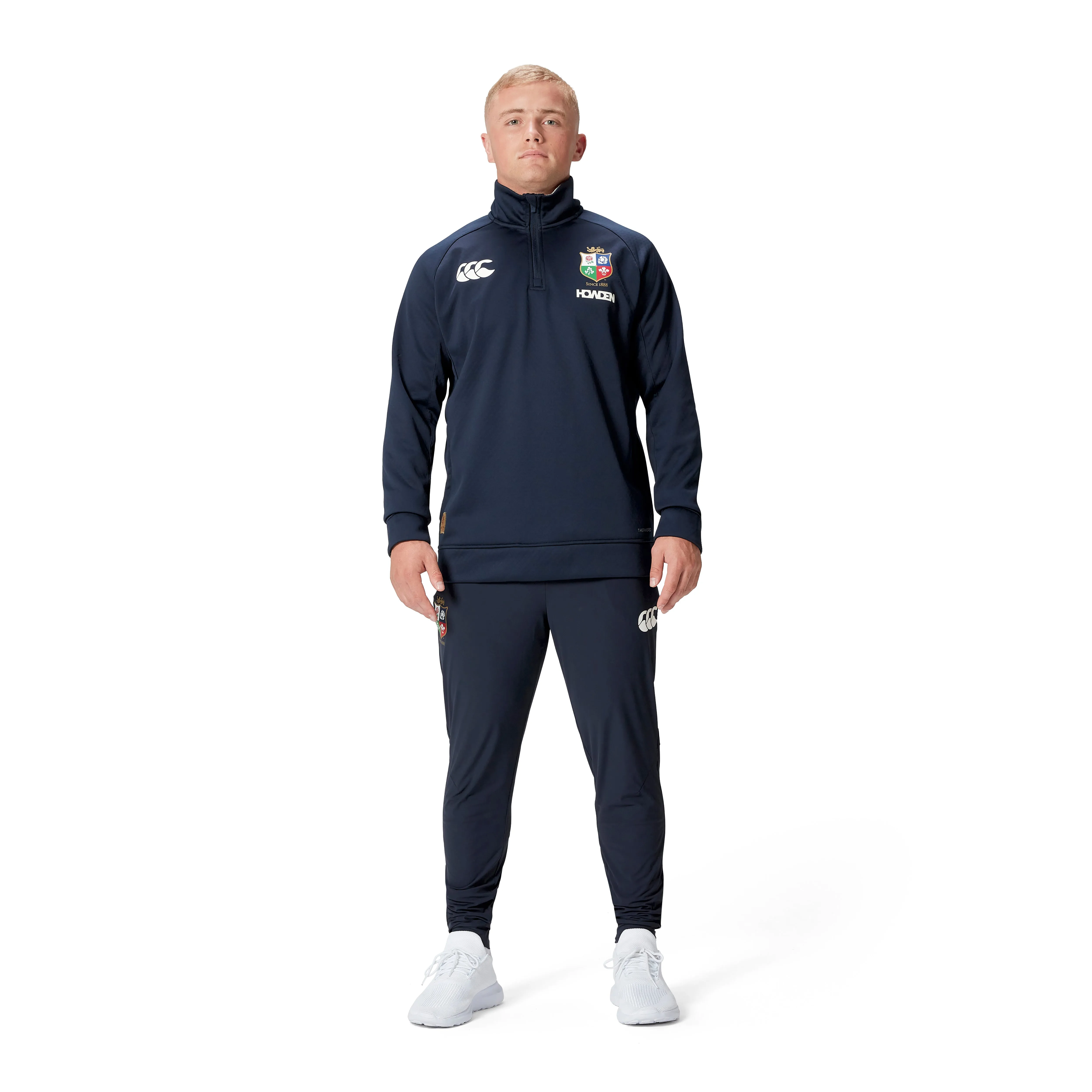 British & Irish Lions Mens Fleece ¼ Zip Navy