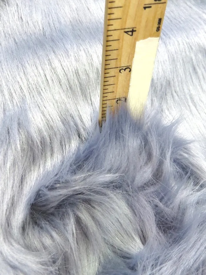 Brown Solid Shaggy Long Pile Faux Fur Fabric / Sold By The Yard