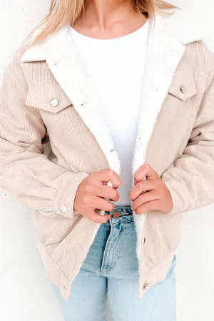 Claudie Cord Jacket Beige