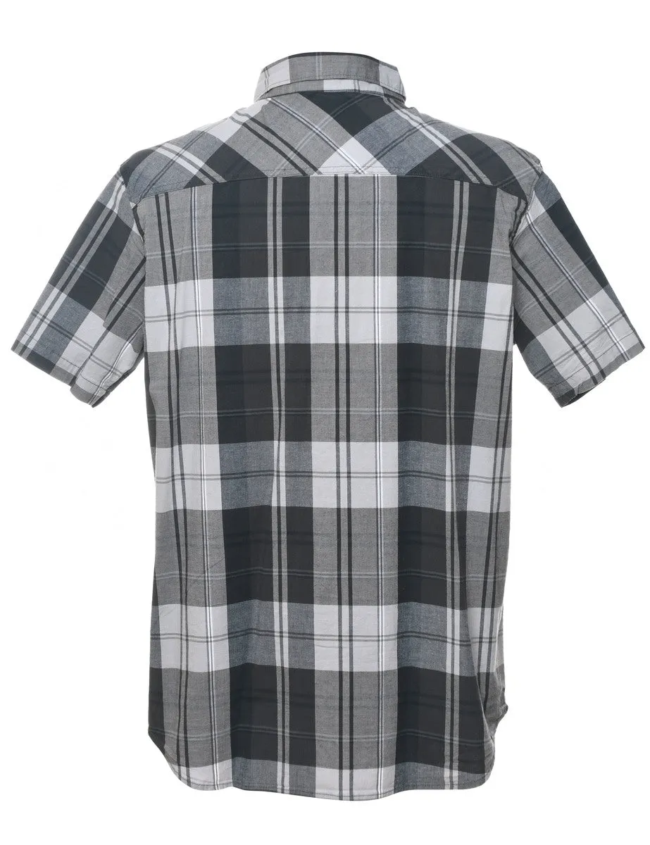 Columbia Checked Grey & White Shirt - L