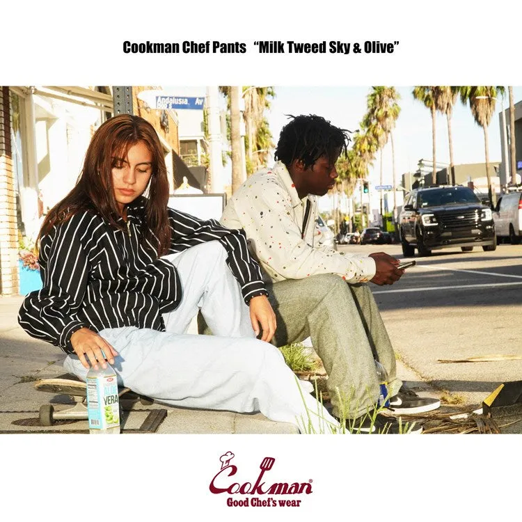 Cookman Chef Pants - Milk Tweed : Sky