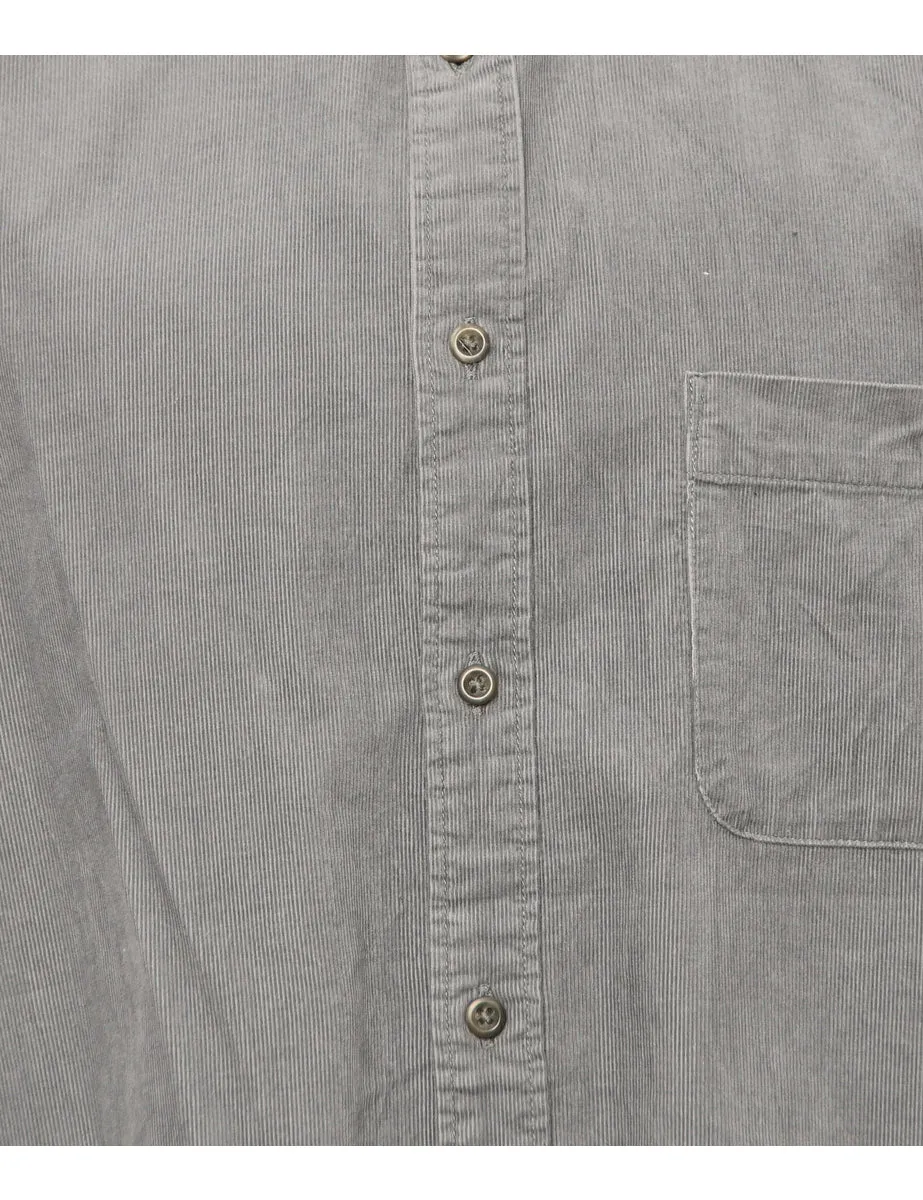 Corduroy Grey Classic Shirt - L