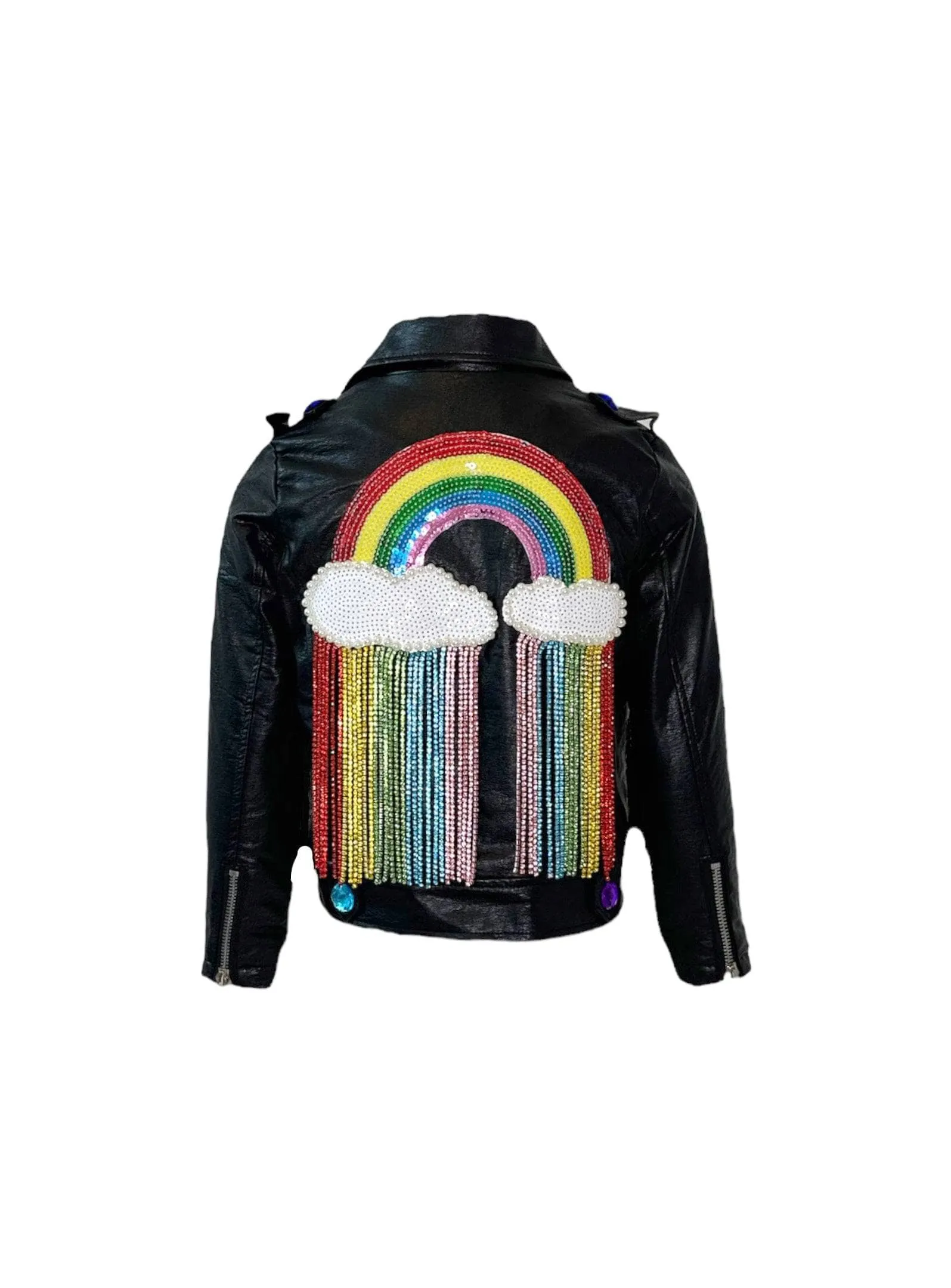 Crystal Rain Leather Jacket