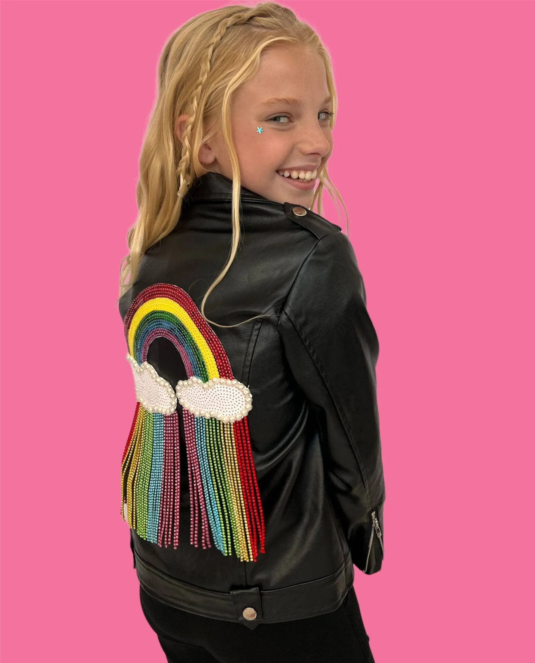 Crystal Rain Leather Jacket