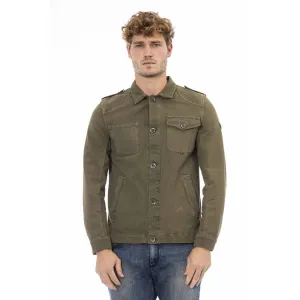 Distretto12 Green Cotton Men Jacket