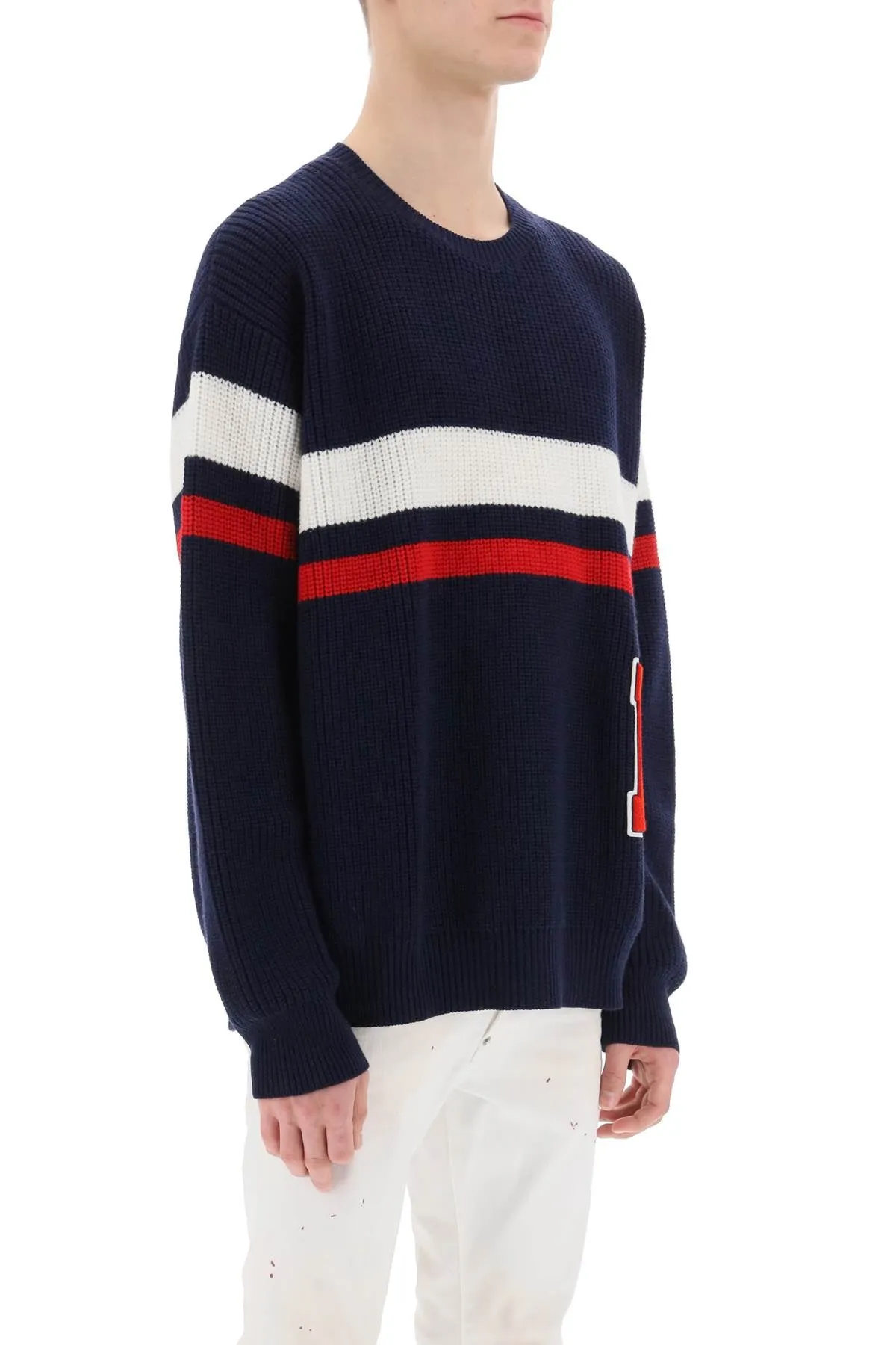 Dsquared2 Wool Sweater With Varsity Patch