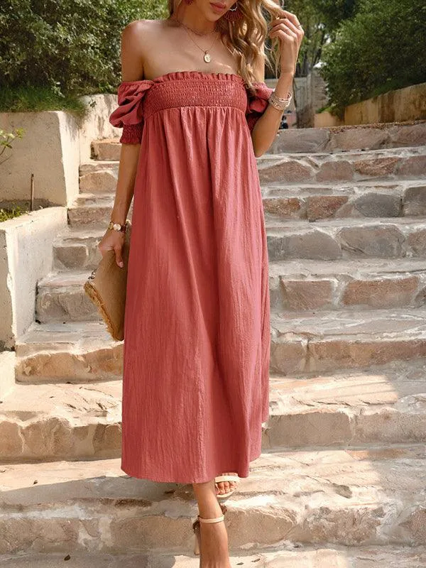 Elegant Cotton Maxi Skirt with Distinctive Collar Detail