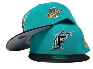 FLORIDA MARLINS 1997 WORLD SERIES GRAY BRIM NEW ERA FITTED HAT