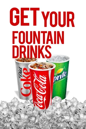 Fountain Drinks- 24"w x 36"h 4mm Coroplast Insert