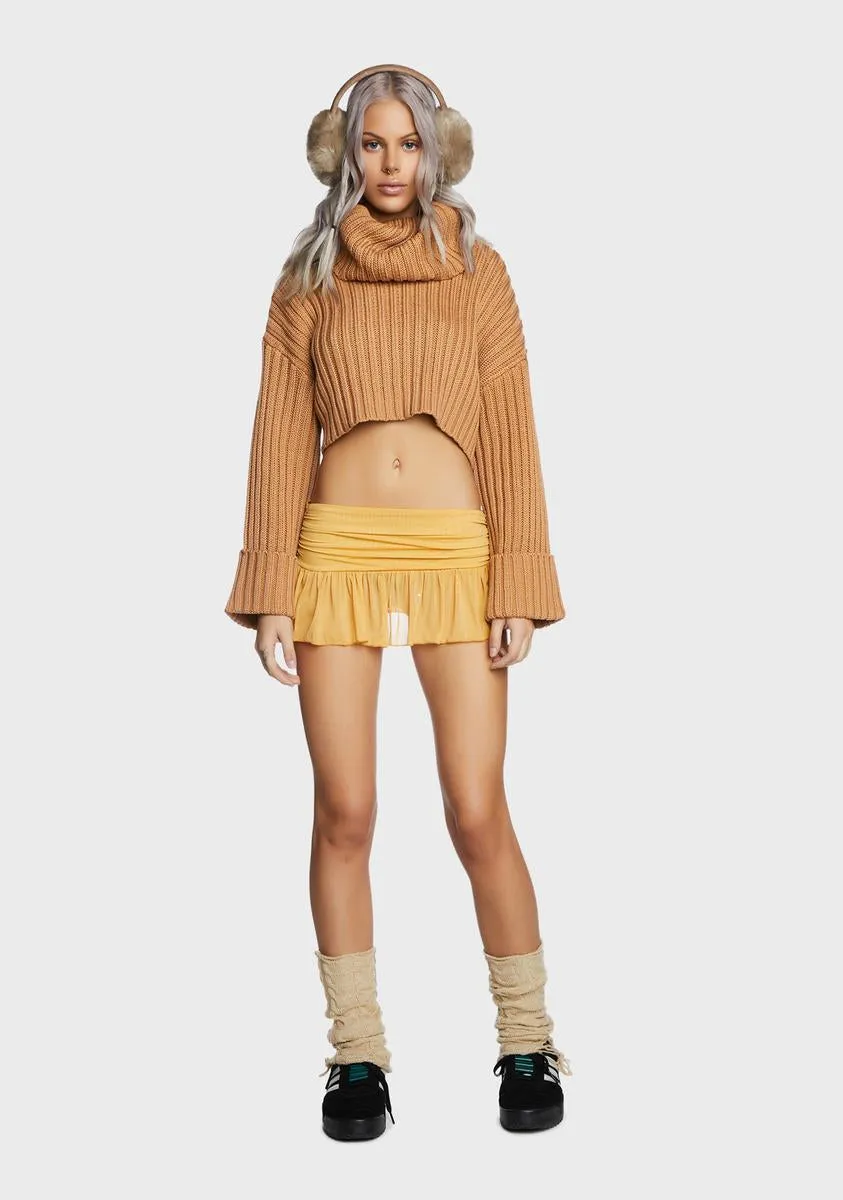 Gettin' Toned Cropped Turtleneck