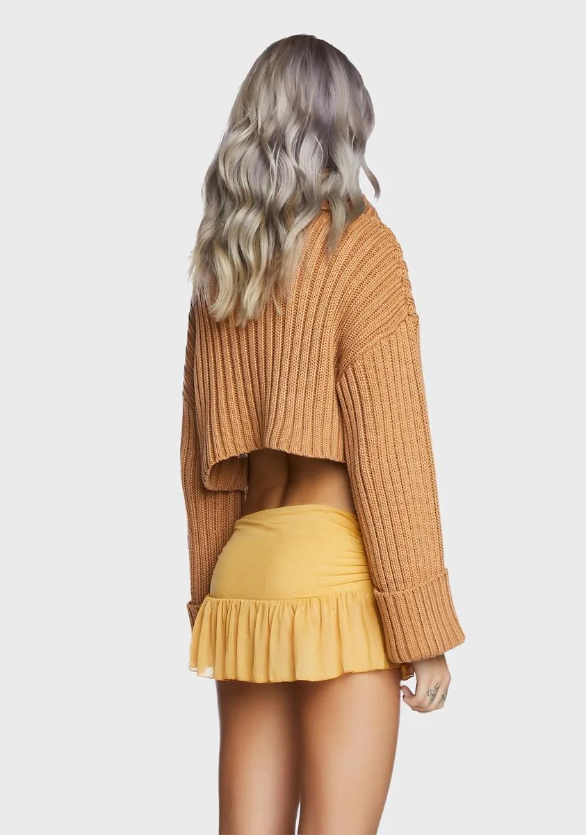 Gettin' Toned Cropped Turtleneck