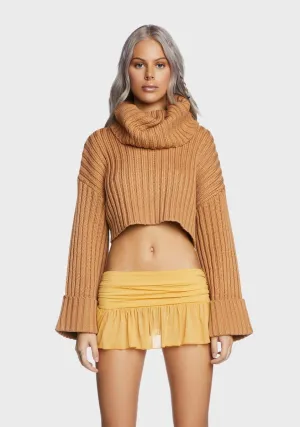 Gettin' Toned Cropped Turtleneck