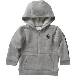 Infant/Toddler Long Sleeve 1/2 Zip Sweatshirt - Light Heather Grey