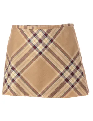 Label Super Short Tartan Skirt