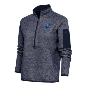 Ladies Villanova Wildcats 1/2 Zip Fortune Heather Navy Pullover Jacket