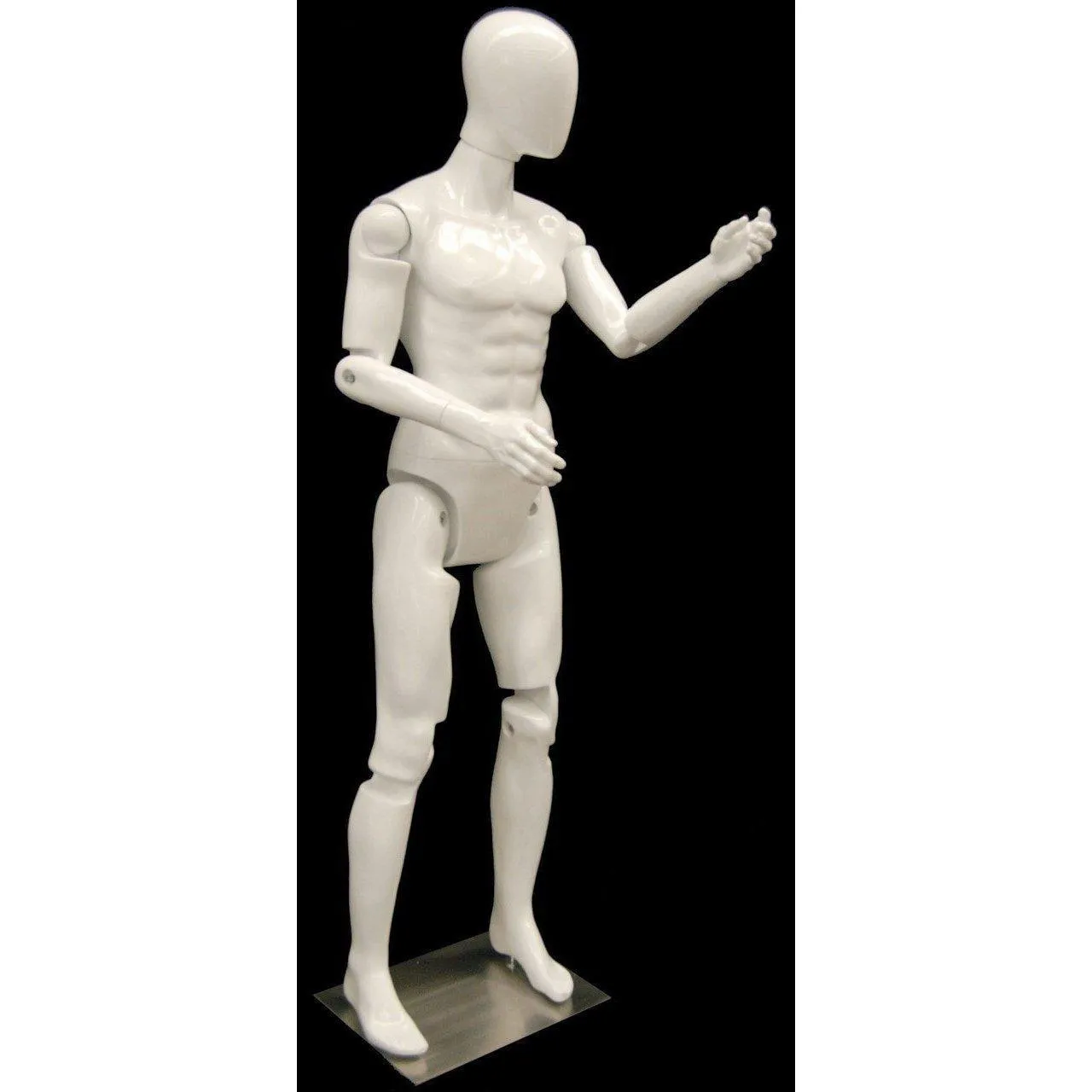 Male White Abstract Posable Mannequin MM-MFXW