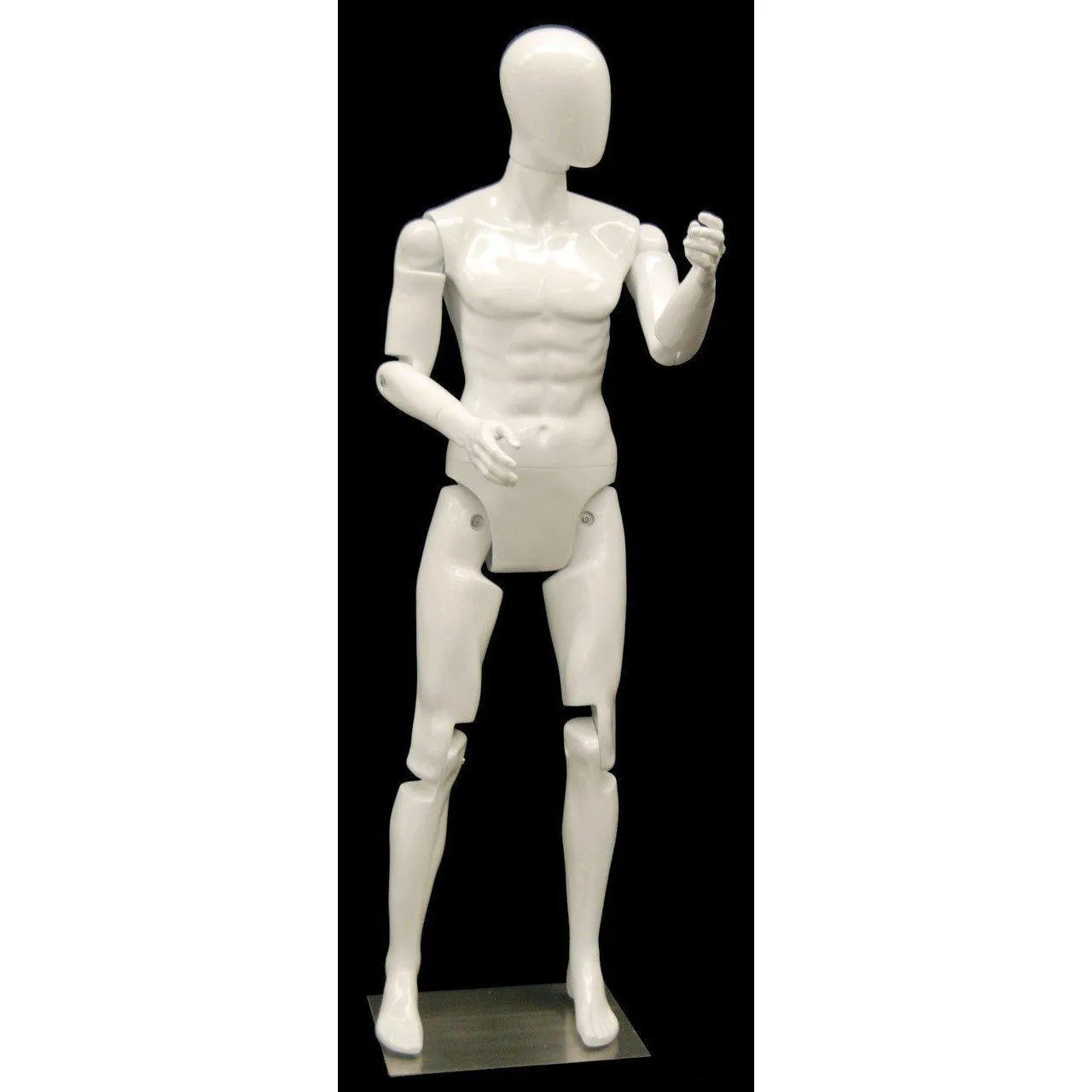 Male White Abstract Posable Mannequin MM-MFXW