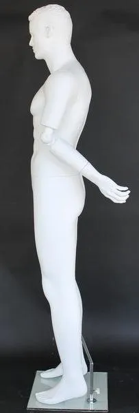 Male White Mannequin with Movable Elbows MM-SFM20WT