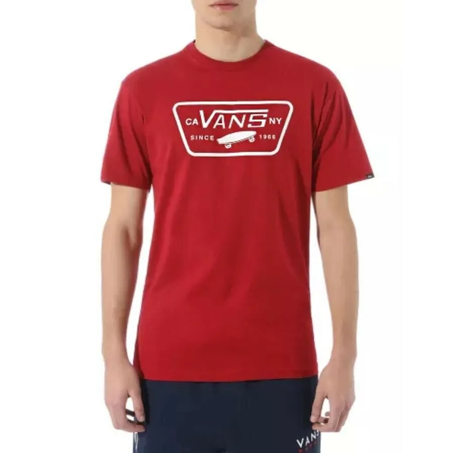 Mens Vans T Shirt White Red Pink Off The wall Star Cotton Genuine UK Stock