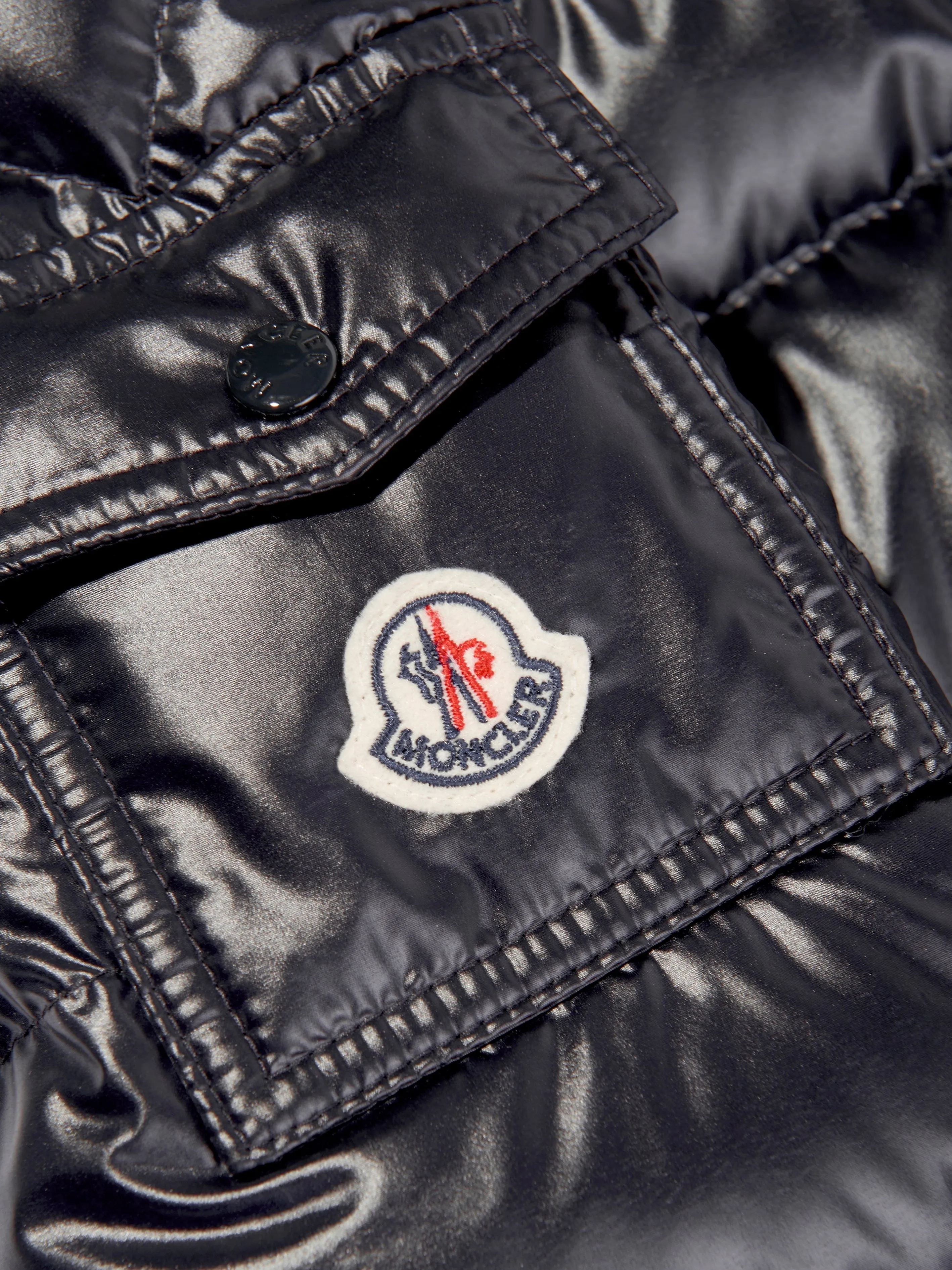 Moncler Enfant Boys Down Padded Ganzorig Jacket in Navy