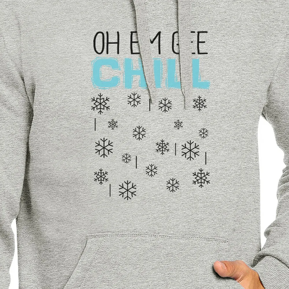 Oh Em Gee Chill Snowflakes Grey Hoodie