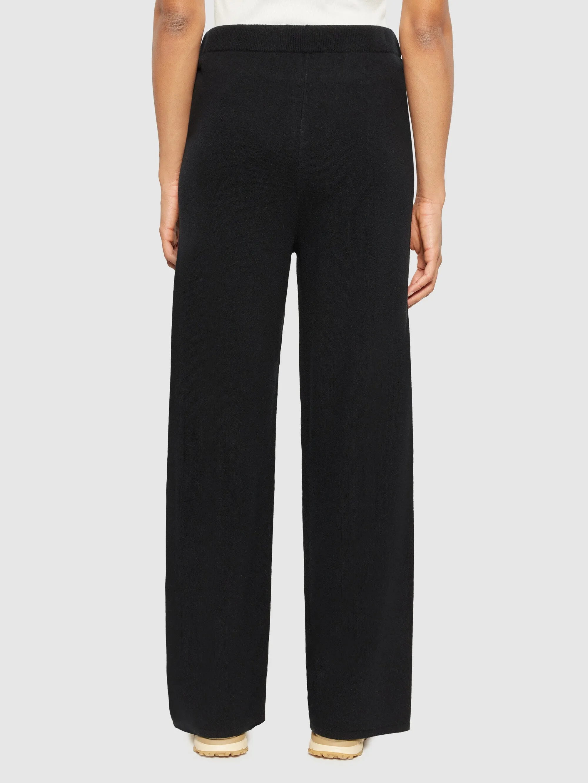 POSEY wide mid-rise knitted pants - RWS - Black Jet