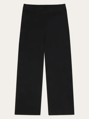 POSEY wide mid-rise knitted pants - RWS - Black Jet