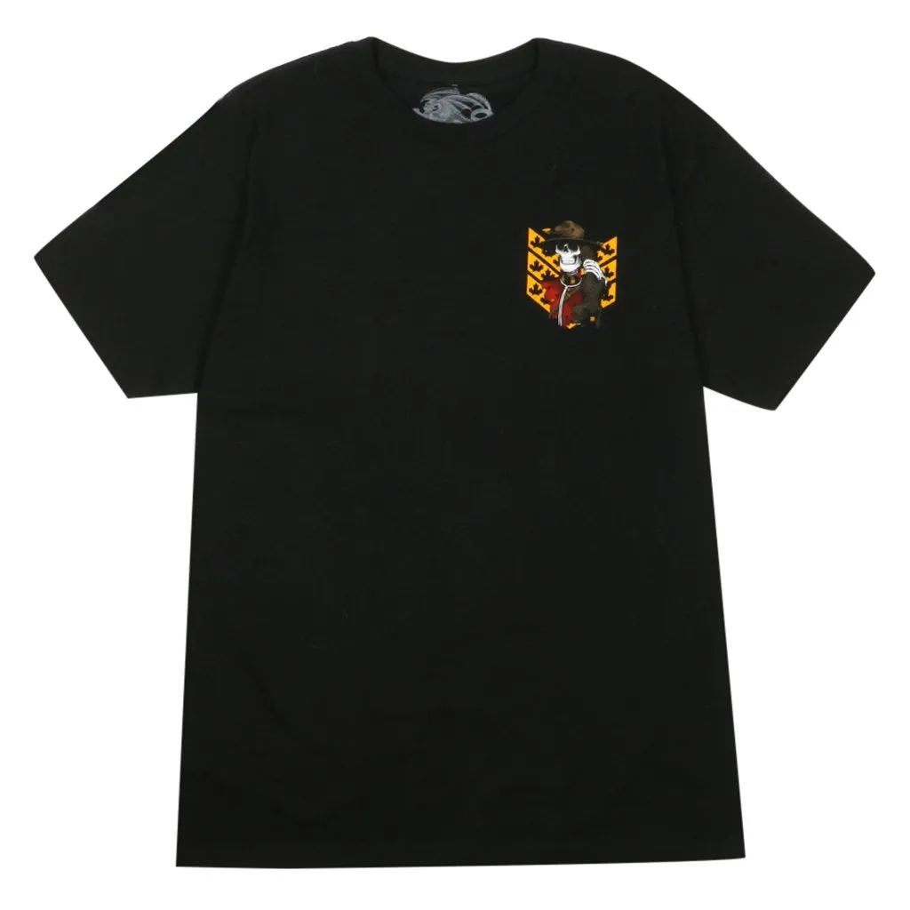 POWELL-PERALTA T-SHIRT KEVIN HARRIS MOUNTIE BLACK