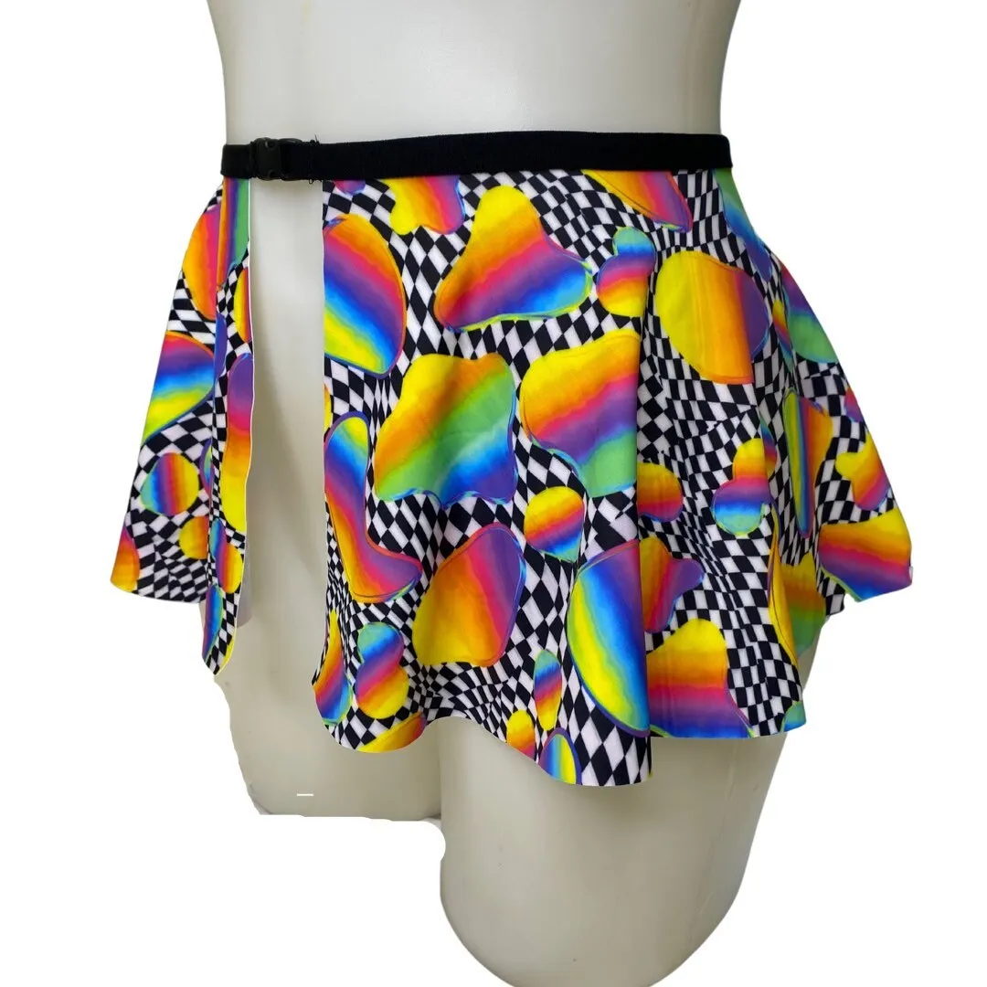 RETRO RAVE | Ultra Mini Buckle Skirt, Rave Skirt, Festival Bottom