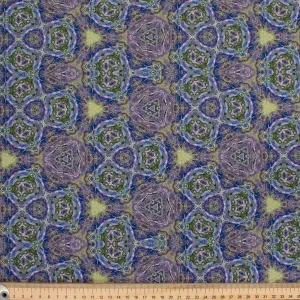 Retro Series Kaleidoscope Purple Cotton Prints