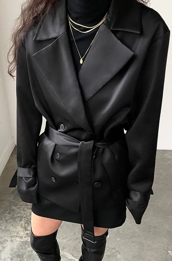 SATIN TRENCH JACKET