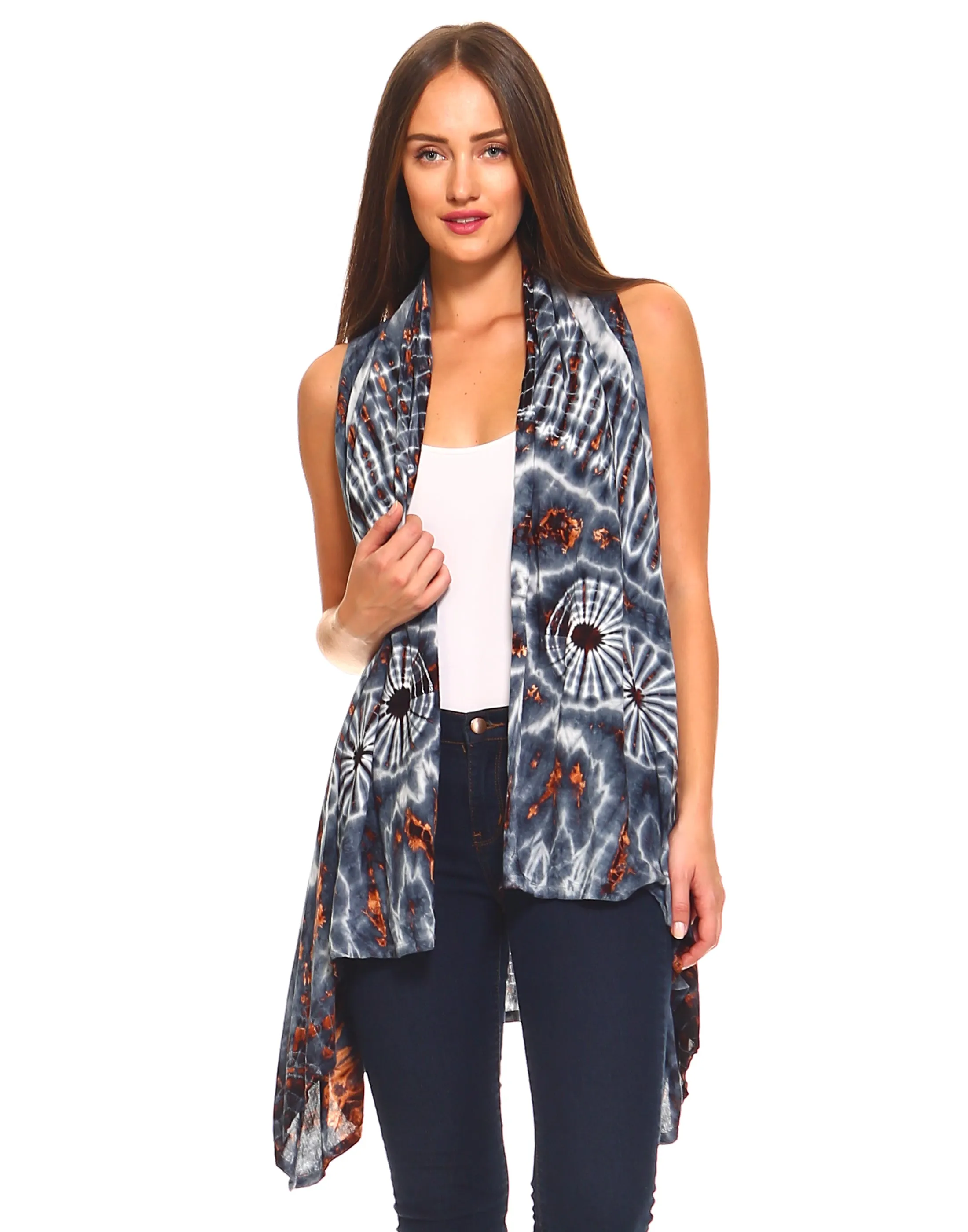 Tie Dye Rayon Vest