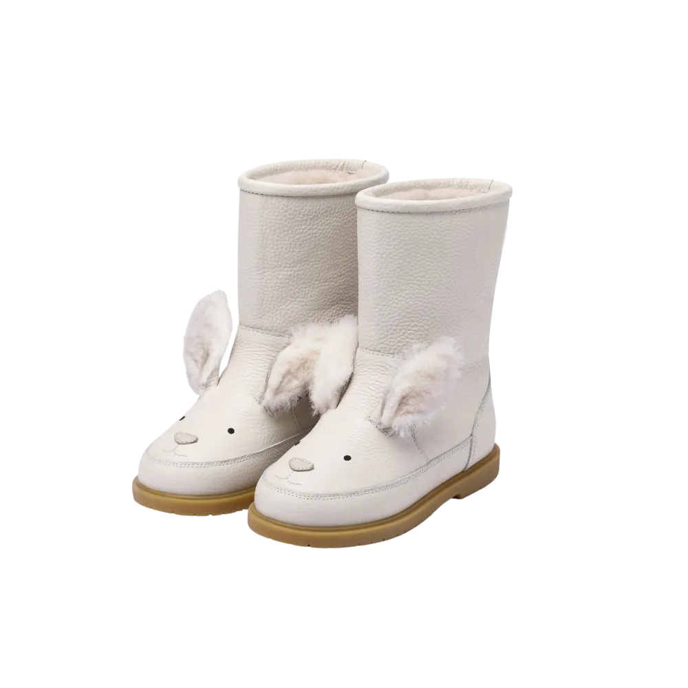 Wadudu Exclusive Boots | Rabbit | Off White Leather