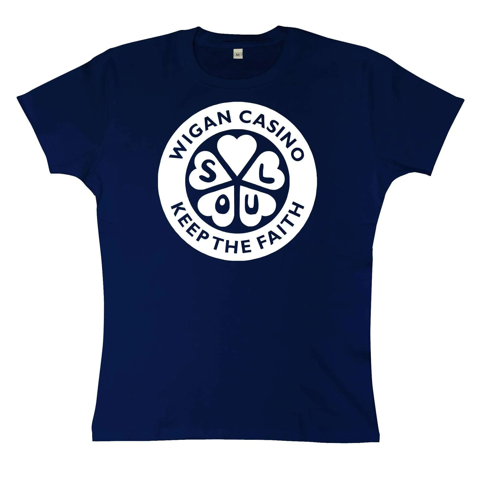 Wigan Casino Keep The Faith Womens Fitted T-Shirt