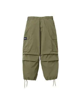 Woven Wide Cargo Pants - Olive Drab